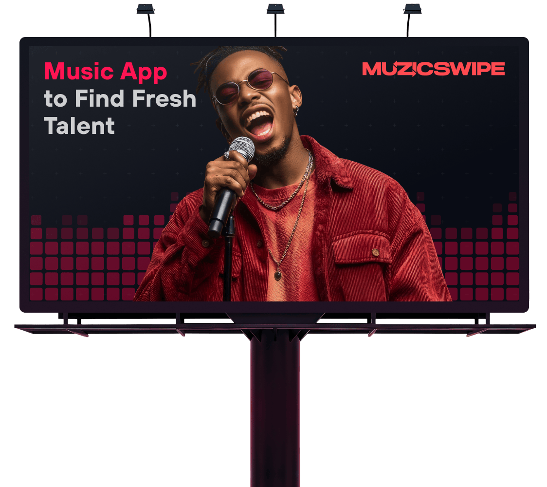 MuzicSwipe app billboard