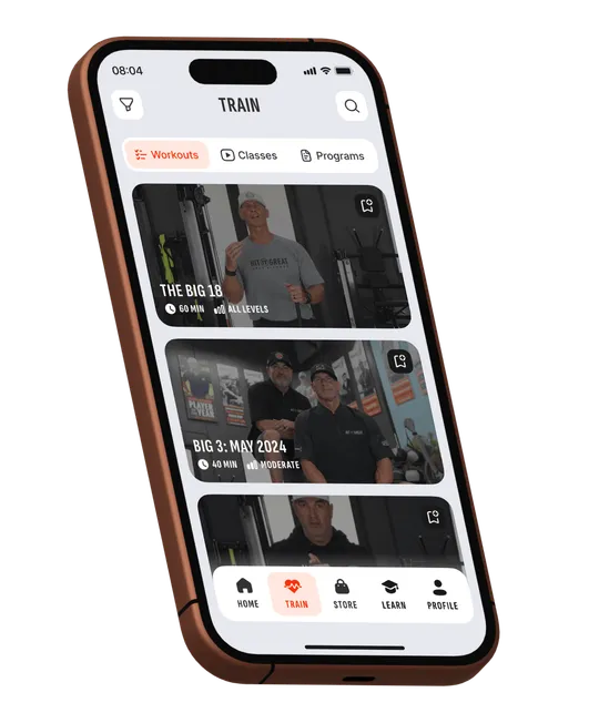 Image of a phone with app interface screen.